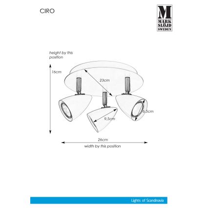 Markslöjd 107411 - Bodové svietidlo CIRO 3xGU10/35W/230V