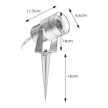 Markslöjd 107713 - LED vonkajšie svietidlo GARDEN24 LED/3W/24V IP44 matný chróm