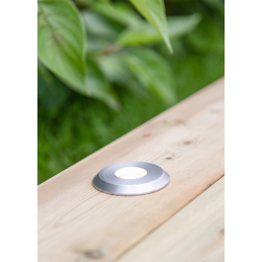 Markslöjd 107716 - LED vonkajšie zapustené svietidlo GARDEN24 LED/0,8W/24V IP44 čierna/matný chróm