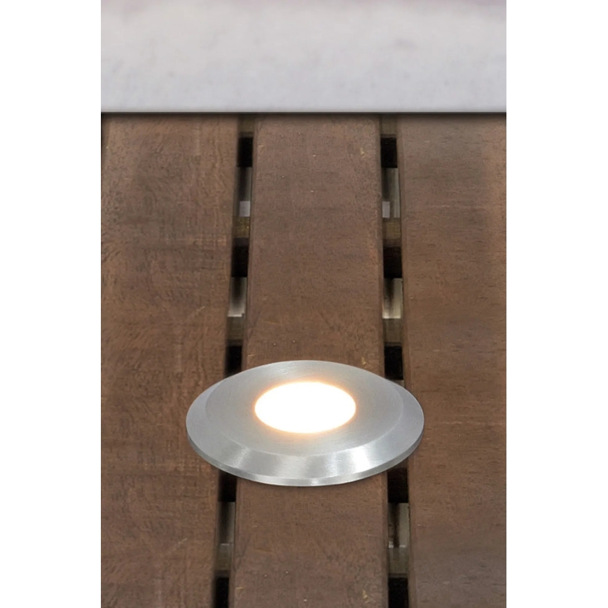 Markslöjd 107716 - LED vonkajšie zapustené svietidlo GARDEN24 LED/0,8W/24V IP44 čierna/matný chróm
