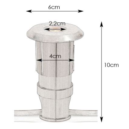 Markslöjd 107717 - LED vonkajšie zapustené svietidlo GARDEN24 LED/3W/24V IP44 čierna/matný chróm