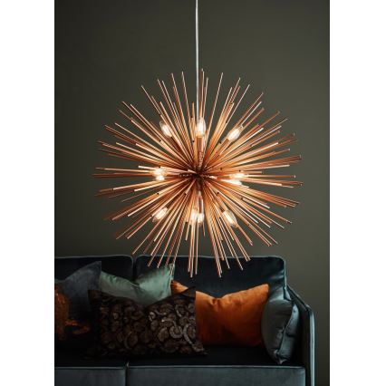 Markslöjd 107752 - Luster na lanku SOLEIL 12xE14/20W/260V rose gold