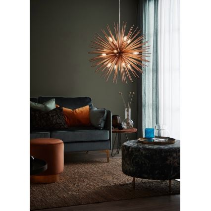 Markslöjd 107752 - Luster na lanku SOLEIL 12xE14/20W/260V rose gold