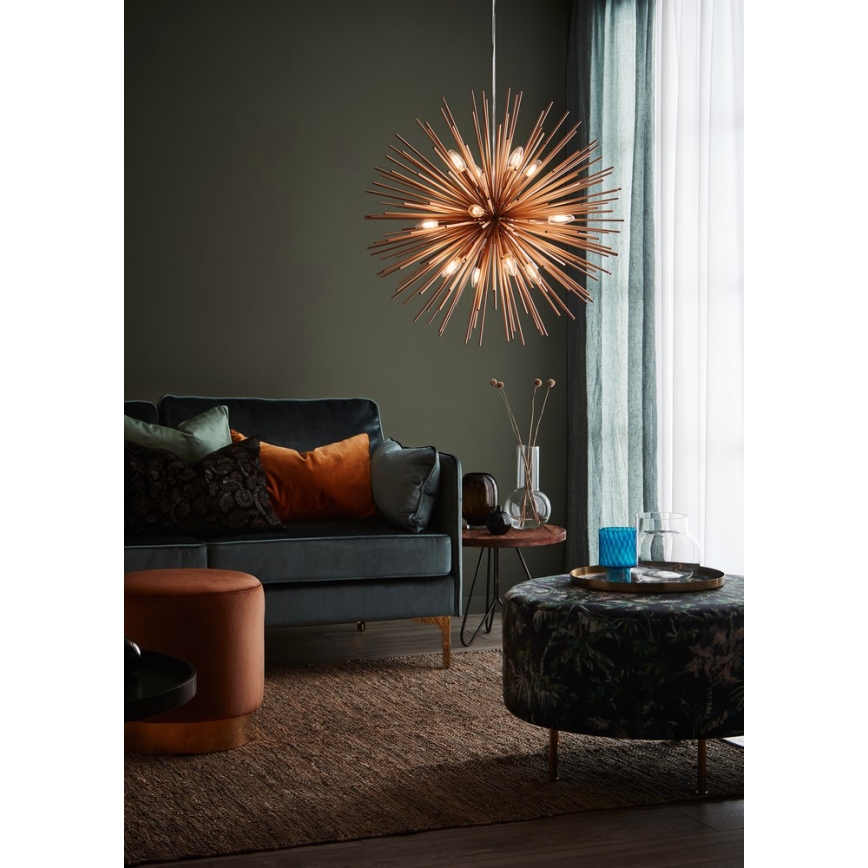 Markslöjd 107752 - Luster na lanku SOLEIL 12xE14/20W/260V rose gold
