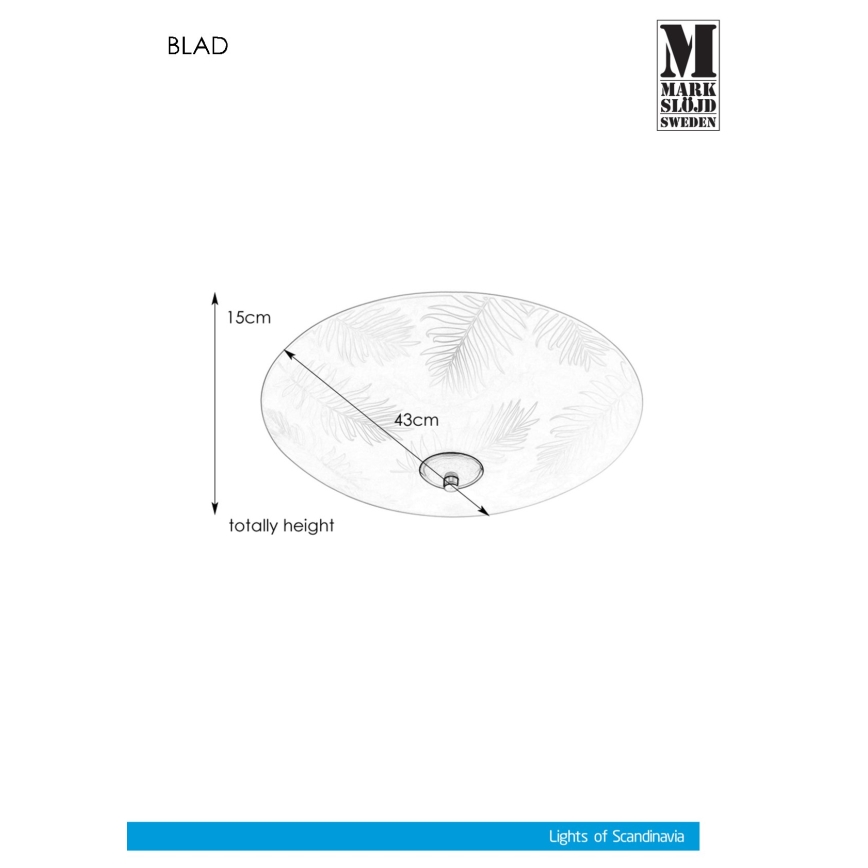 Markslöjd 107755 - Stropné svietidlo BLAD 3xE14/40W/230V pr. 43 cm