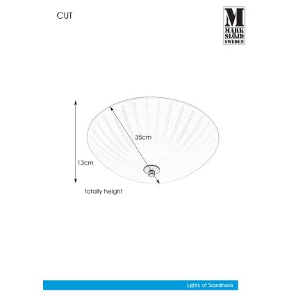 Markslöjd 107758 - Stropné svietidlo CUT 2xE14/40W/230V pr. 35 cm