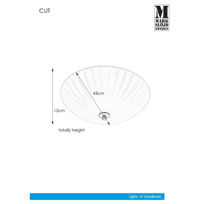 Markslöjd 107759 - Stropné svietidlo CUT 3xE14/40W/230V pr. 43 cm