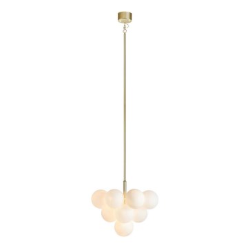 Markslöjd 107903 - Luster na tyči MERLOT 13xG9/20W/230V priemer 56 cm biela/zlatá