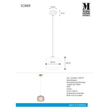Markslöjd 107919 - Luster na lanku SOBER 1xE27/20W/230V