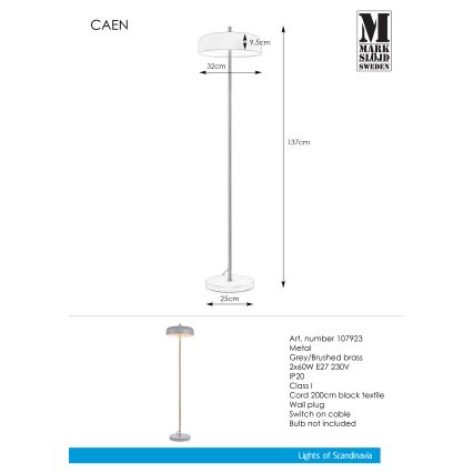 Markslöjd 107923 - Stojacia lampa CAEN 2xE27/60W/230V