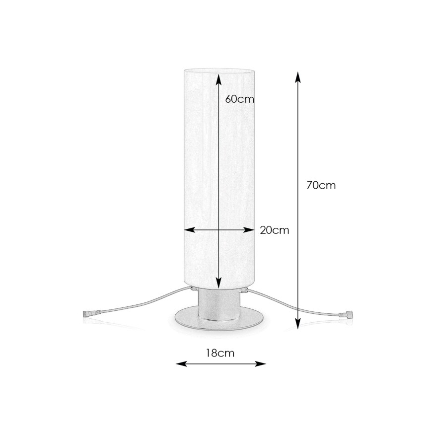 Markslöjd 107985 - LED vonkajšie svietidlo GARDEN24 LED/12W/24V 70 cm IP44 čierna