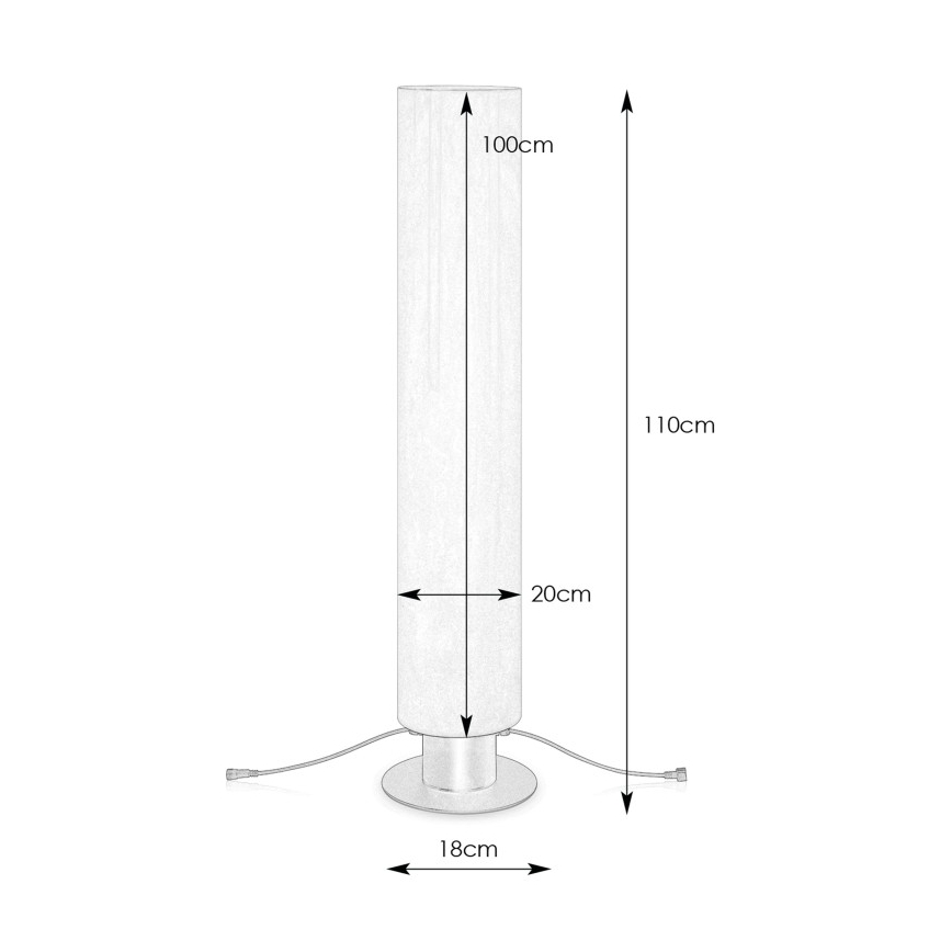 Markslöjd 107986 - LED vonkajšia lampa GARDEN24 LED/20W/24V 110 cm IP44 čierna