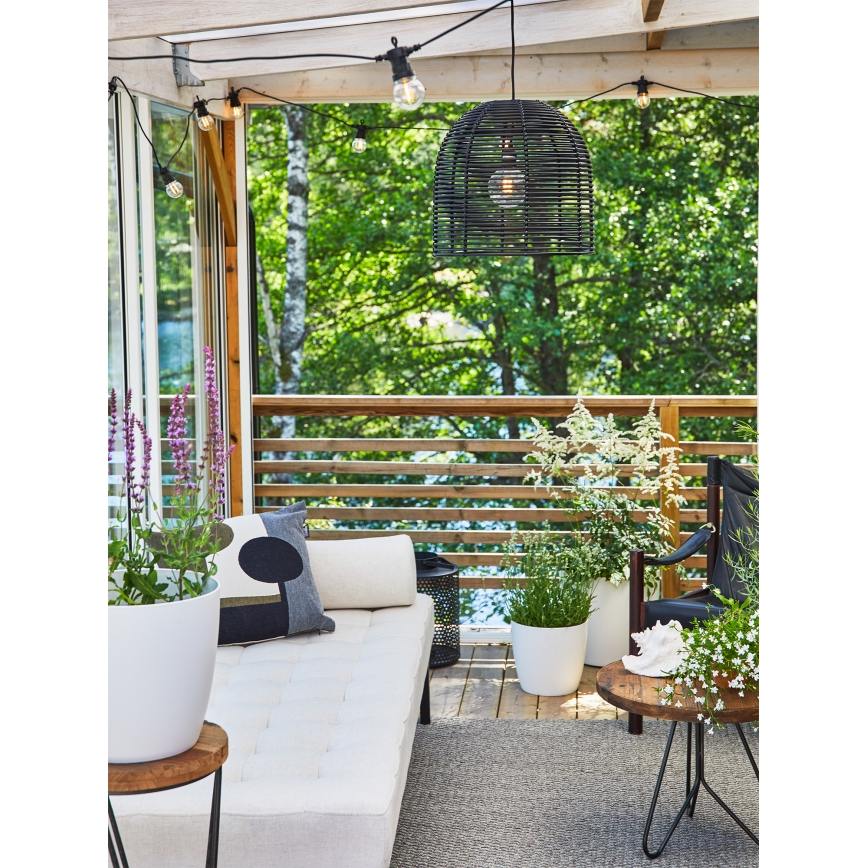 Markslöjd 107990 - LED vonkajšie závesné svietidlo GARDEN24 LED/2,86W/24V IP44 ratan/čierna