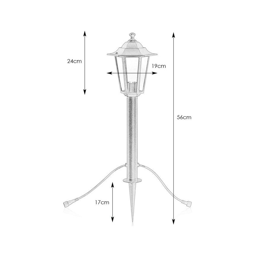 Markslöjd 107991 - LED vonkajšia lampa GARDEN24 LED/3W/24V 56 cm IP44 čierna