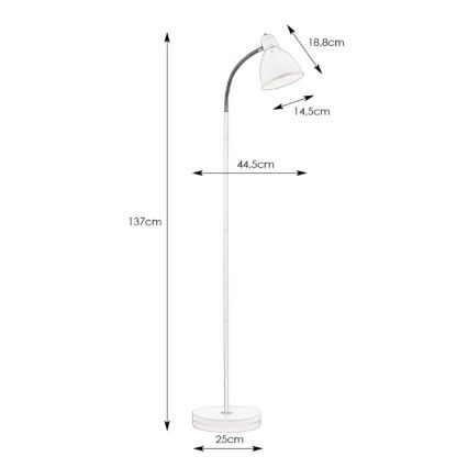 Markslöjd 108016 - Stojacia lampa NITTA 1xE27/60W/230V