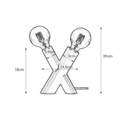 Markslöjd 108052 - Stolná lampa SIMUL 1xE27/40W + 1xE14/40W/230V čierna