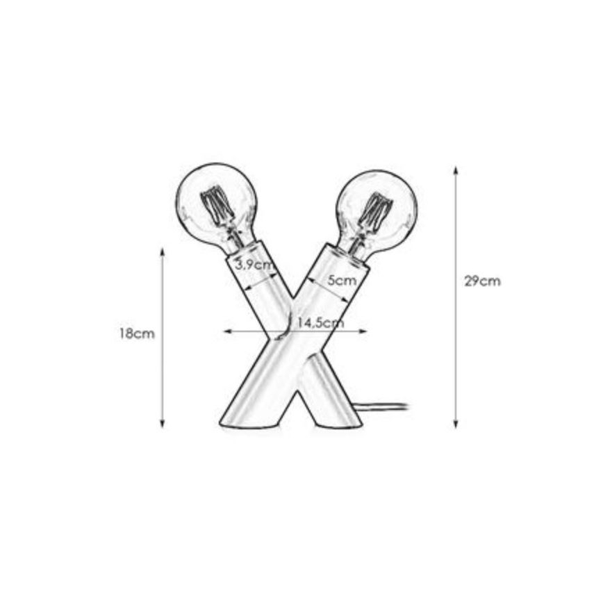 Markslöjd 108052 - Stolná lampa SIMUL 1xE27/40W + 1xE14/40W/230V čierna