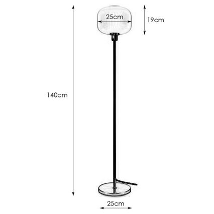 Markslöjd 108054 - Stojacia lampa SOBER 1xE27/40W/230V mosadz