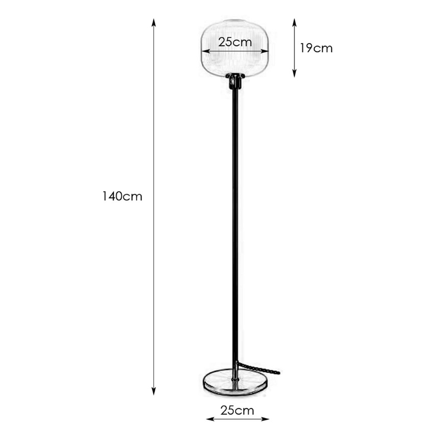 Markslöjd 108054 - Stojacia lampa SOBER 1xE27/40W/230V mosadz