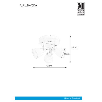 Markslöjd 108083 - Kúpeľňové bodové svietidlo FJÄLLBACKA 3xG9/20W/230V IP44 biela