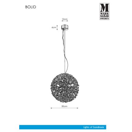 Markslöjd 108101 - Krištáľový luster na lanku BOLID 9xG9/20W/230V