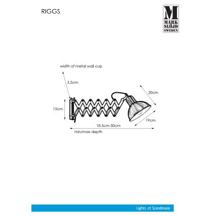 Markslöjd 108105 - Nástenné svietidlo RIGGS 1xE27/60W/230V čierna