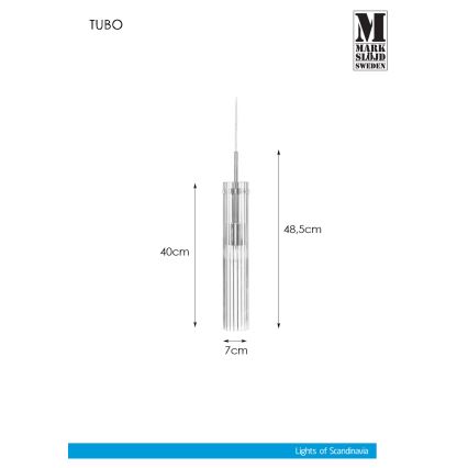 Markslöjd 108112 - Luster na lanku TUBO 1xE14/40W/230V