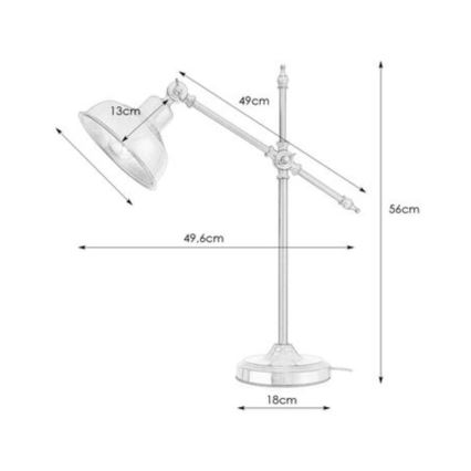 Markslöjd 108116 - Stolná lampa GRIMSTAD 1xE27/60W/230V