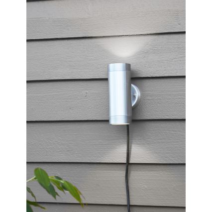 Markslöjd 108170 - LED vonkajšie nástenné svietidlo GARDEN24 2xLED/3W/24V IP44 matný chróm