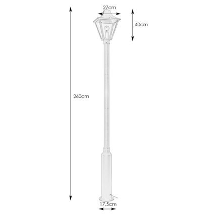 Markslöjd 108171 - Vonkajšia LED lampa GARDEN24 LED/3W/24V 260 cm IP44 čierna