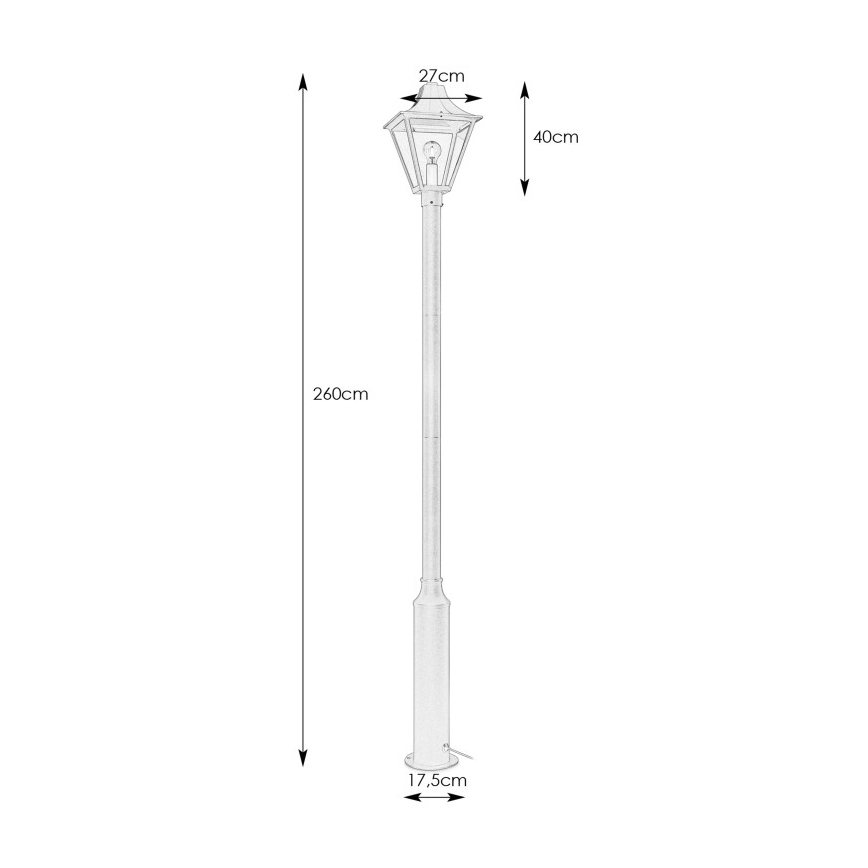 Markslöjd 108171 - Vonkajšia LED lampa GARDEN24 LED/3W/24V 260 cm IP44 čierna