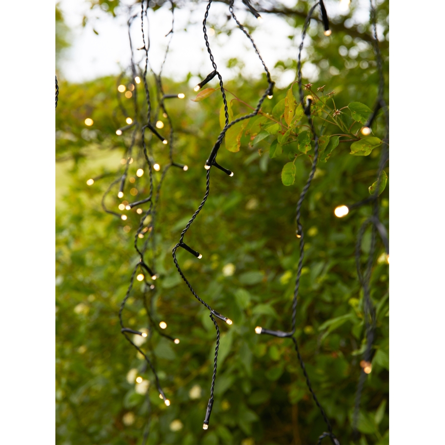 Markslöjd 108179 - LED vonkajší vianočný záves GARDEN24 160xLED/24V 3,1m teplá biela