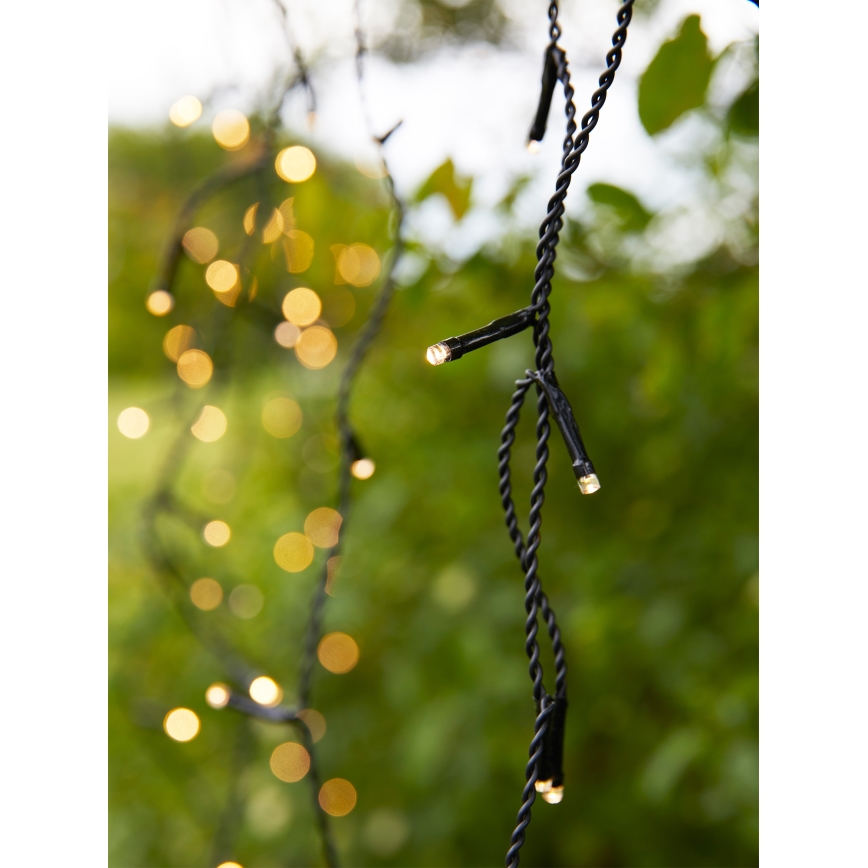 Markslöjd 108179 - LED vonkajší vianočný záves GARDEN24 160xLED/24V 3,1m teplá biela