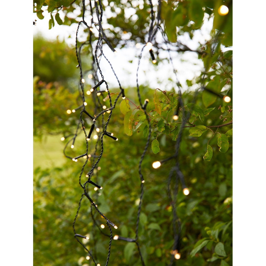 Markslöjd 108179 - LED vonkajší vianočný záves GARDEN24 160xLED/24V 3,1m teplá biela