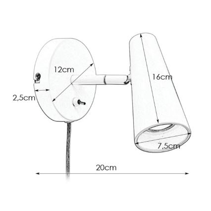 Markslöjd 108199 - Nástenné bodové svietidlo CREST 1xGU10/7W/230V biela