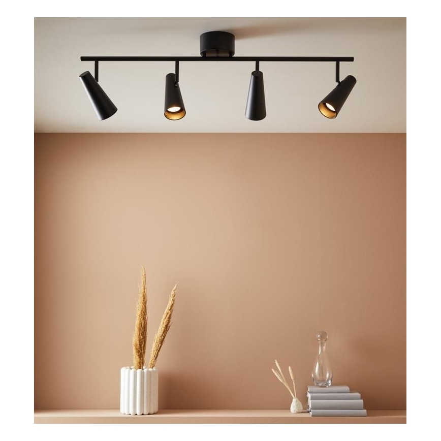 Markslöjd 108202 - Bodové svietidlo CREST 4xGU10/7W/230V čierna
