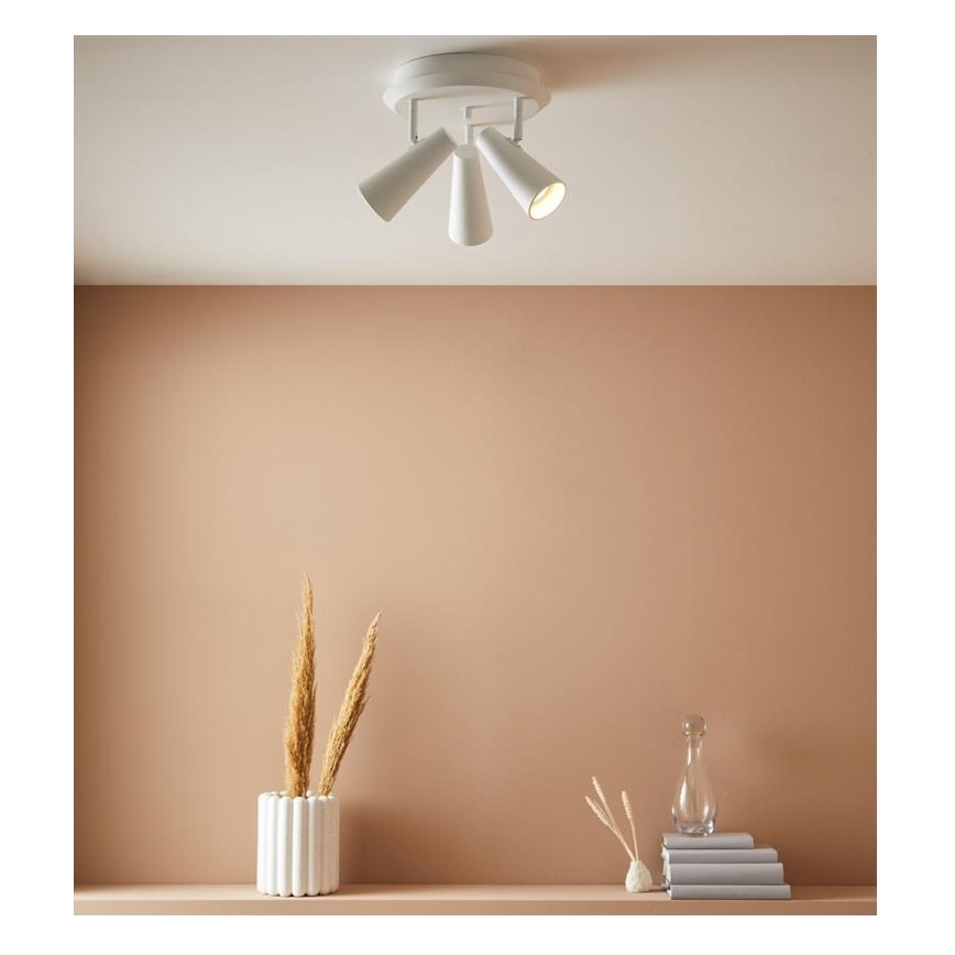Markslöjd 108203 - Bodové svietidlo CREST 3xGU10/7W/230V biela