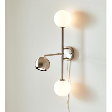 Markslöjd 108256 - Nástenné svietidlo BESIDE 2xG9/20W/230V + 1xGU10/7W/230V matný chróm