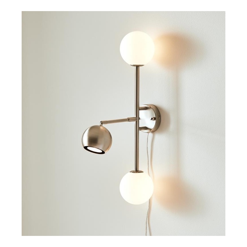Markslöjd 108256 - Nástenné svietidlo BESIDE 2xG9/20W/230V + 1xGU10/7W/230V matný chróm