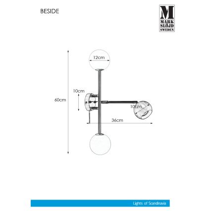 Markslöjd 108256 - Nástenné svietidlo BESIDE 2xG9/20W/230V + 1xGU10/7W/230V matný chróm