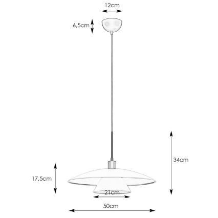 Markslöjd 108430 - Luster na lanku MILLINGE 1xE27/40W/230V biela