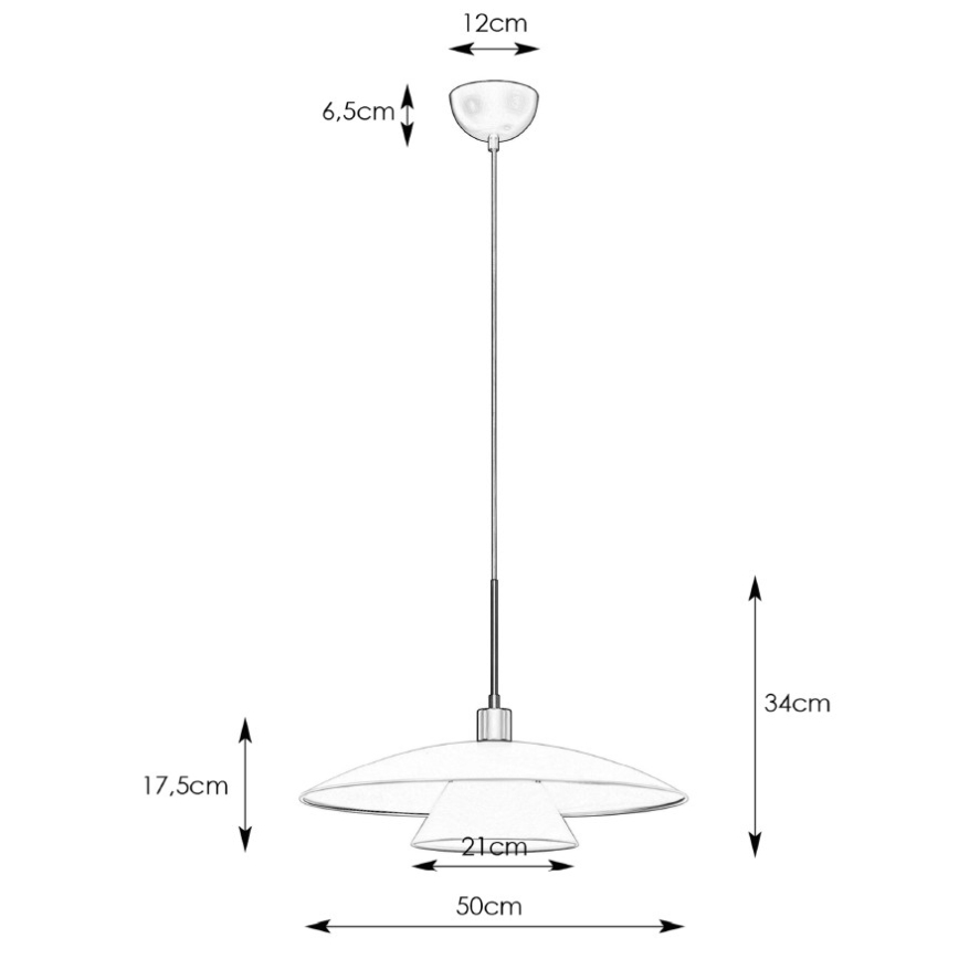 Markslöjd 108430 - Luster na lanku MILLINGE 1xE27/40W/230V biela