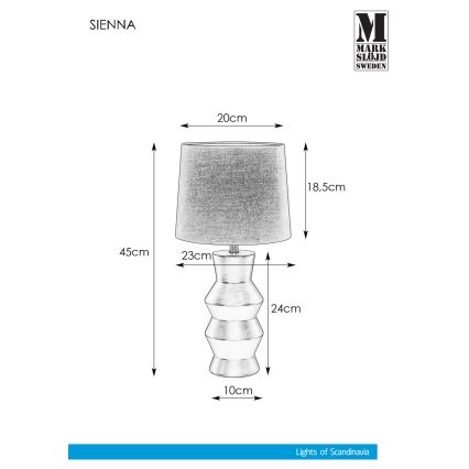 Markslöjd 108448 - Stolná lampa SIENNA 1xE27/40W/230V biela