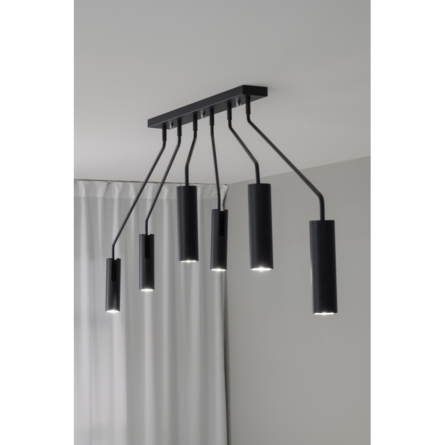 Markslöjd 108508 - Bodové svietidlo RAMUS 6xGU10/25W/230V čierna