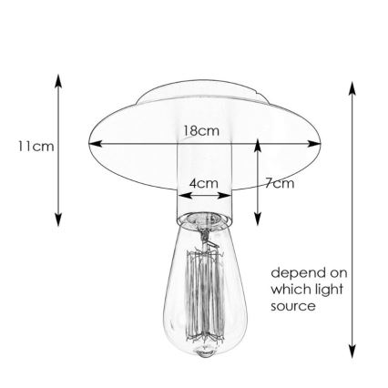 Markslöjd 108541 - Stropné svietidlo PIATTO 1xE27/40W/230V zlatá