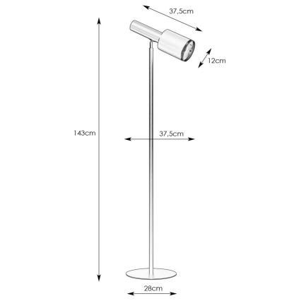 Markslöjd 108542 - Stojacia lampa OZZY 1xE27/40W/230V čierna