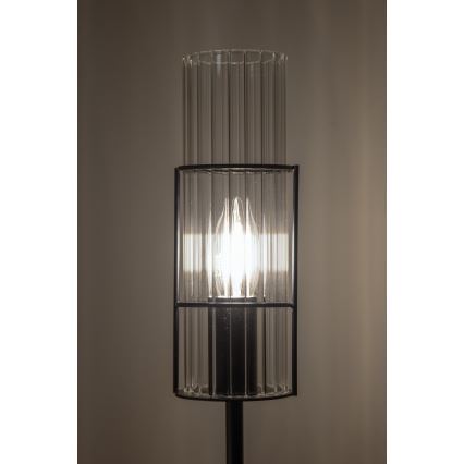 Markslöjd 108556 - Stolná lampa TUBO 1xE14/40W/230V 65 cm čierna/číra