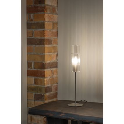 Markslöjd 108557 - Stolná lampa TUBO 1xE14/40W/230V 50 cm lesklý chróm/číra