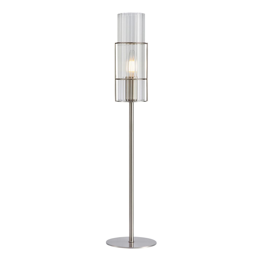 Markslöjd 108558 - Stolná lampa TUBO 1xE14/40W/230V 65 cm lesklý chróm/číra