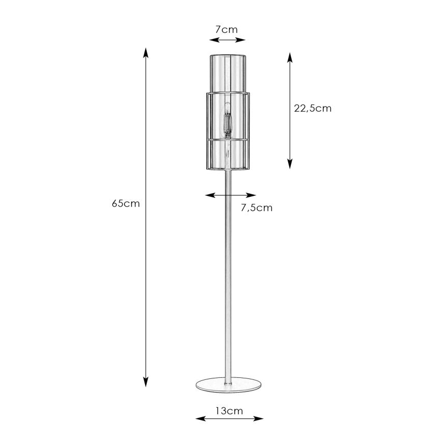 Markslöjd 108560 - Stolná lampa TORCIA 1xE14/40W/230V 65 cm čierna